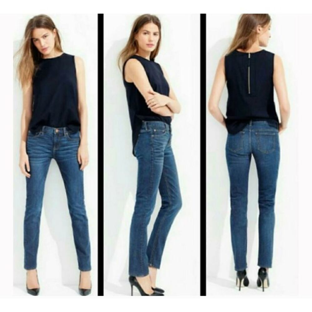 J Crew Factory Matchstick 30R dark wash wedgie jeans